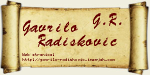 Gavrilo Radišković vizit kartica